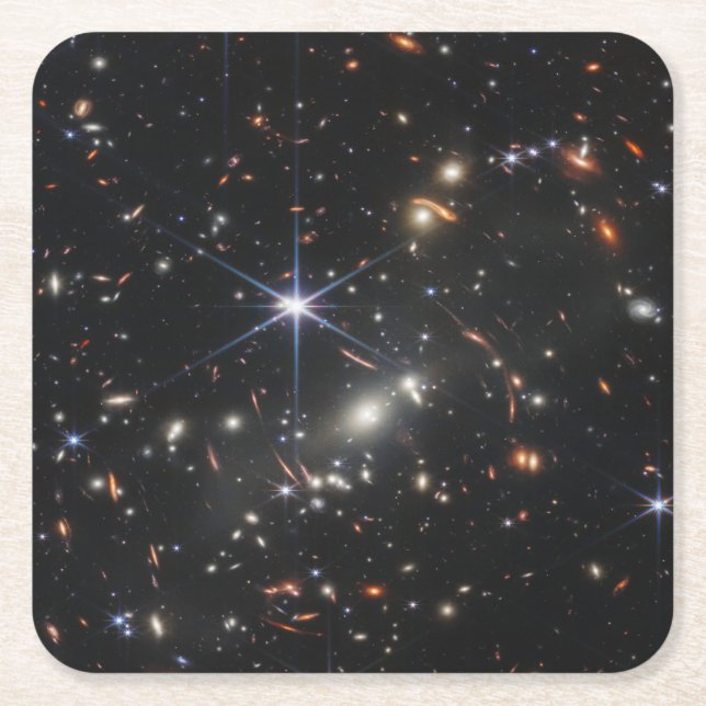 JWST James Webb Space Telescope Erste Bilder Rechteckiger Pappuntersetzer (Vorderseite)