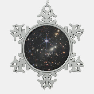JWST James Webb Space Telescope Erste Bilder Schneeflocken Zinn-Ornament
