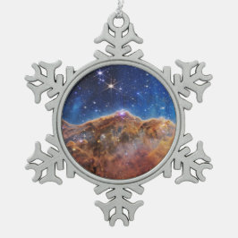 JWST James Webb Space Telescope Kosmic Cliffs Schneeflocken Zinn-Ornament