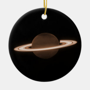 JWST James Webb Space Telescope Saturn Infrared Keramik Ornament