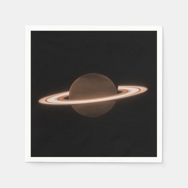 JWST James Webb Space Telescope Saturn Infrared Serviette (Vorderseite)