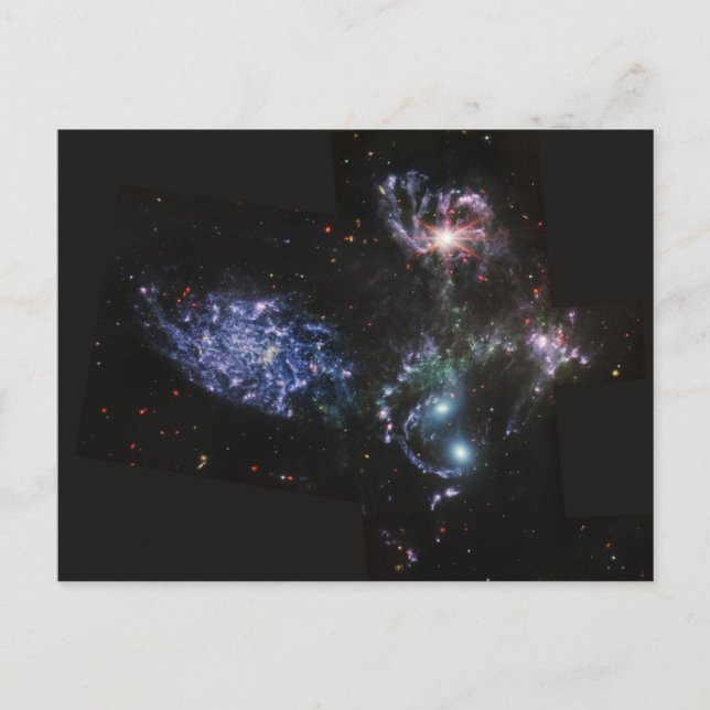 JWST James Webb Space Telescope Stephans Quintet Postkarte (Vorderseite)