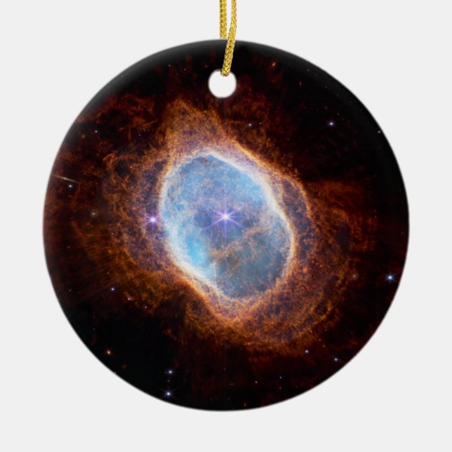 JWST James Webb Telescope Southern Ring Nebula Keramik Ornament (Vorne)