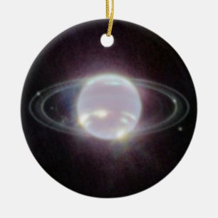 JWST Rings of Planet Neptune Keramik Ornament