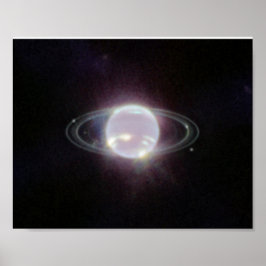 JWST Rings of Planet Neptune Poster