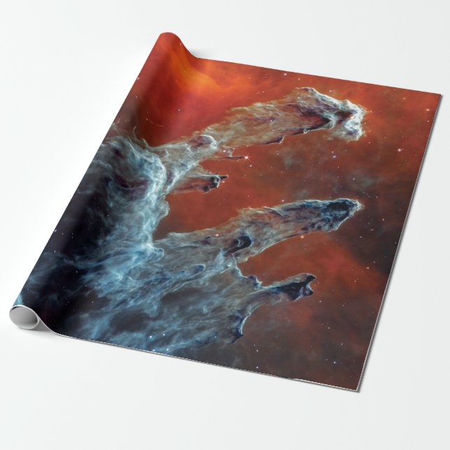 JWST-Säulen der NASA "Mid Infrared" Geschenkpapier (Ungerollt)