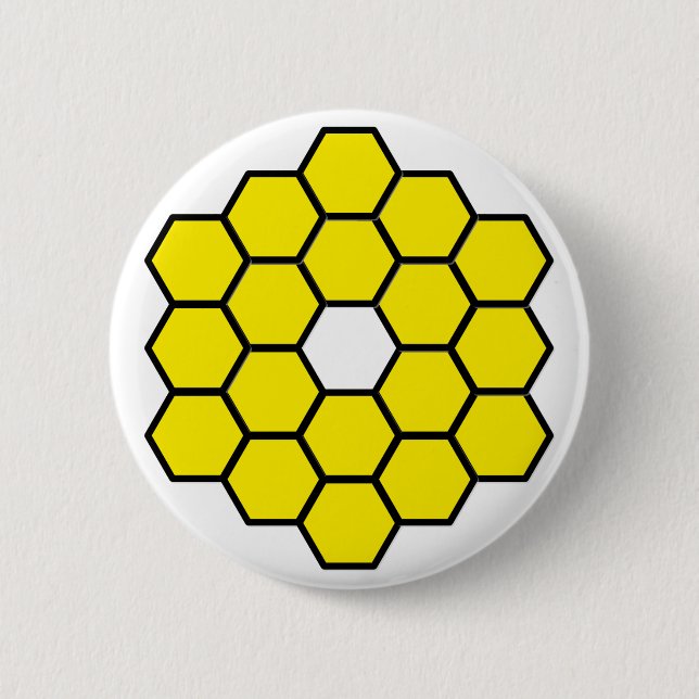 JWST Tricontagon Knopf Button (Vorderseite)