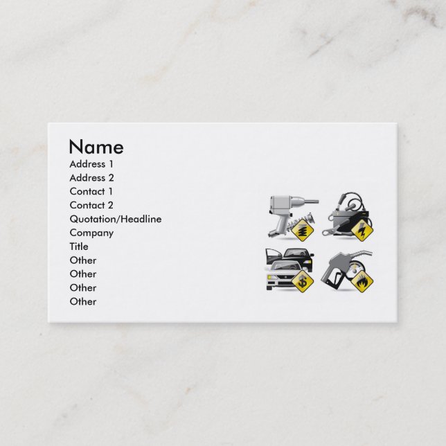 jy1, Name, Adresse 1, Adresse 2, Kontakt 1, Con.. Visitenkarte (Vorderseite)