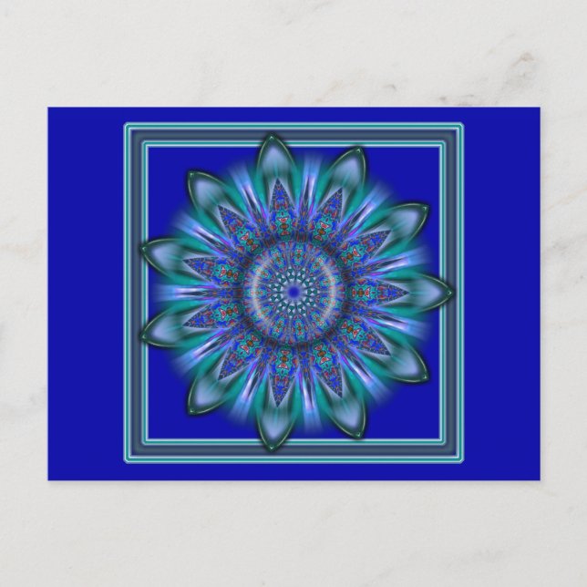 K111 Blauer Burst Postkarte (Vorderseite)