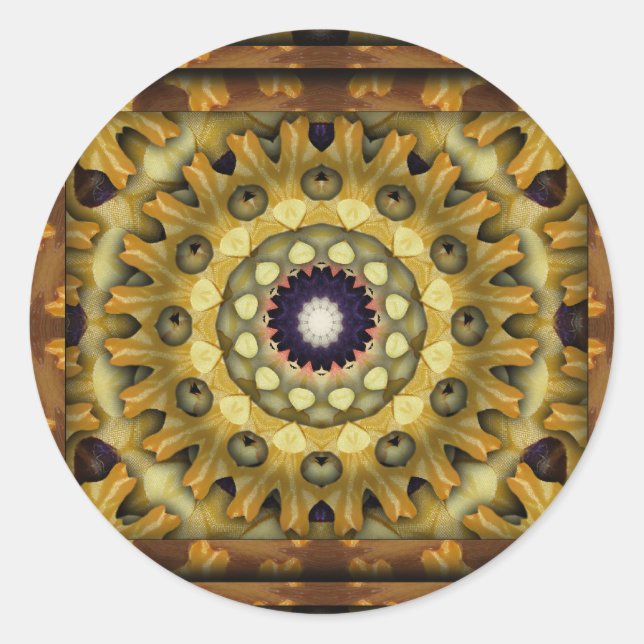 K117 Herbst Kali Runder Aufkleber (Vorderseite)