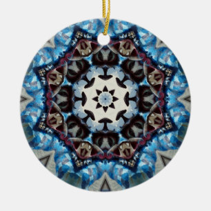K186 Extravagantes Blaues Oktagon Keramikornament