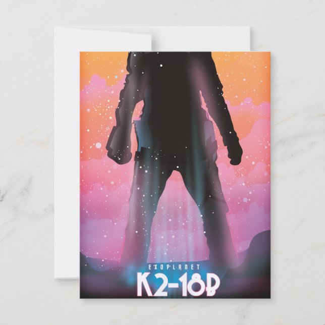 K2-18b Exoplanet Space Art (Vorderseite)