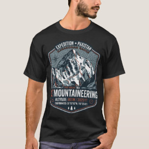 K2 Berg Karakoram Expedition Bergsteigen Design T-Shirt