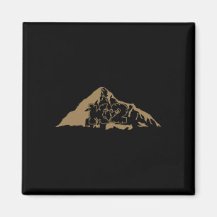 K2 - Bergsteigen Felsenkletterer Everest-T-Shirt Magnet