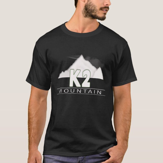 K2 Mountain Black T Shirt (Vorderseite)