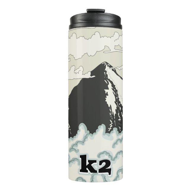 K2 Mountain Travel Plakat Zwei-Tone-Tasse Thermosbecher (Vorderseite)