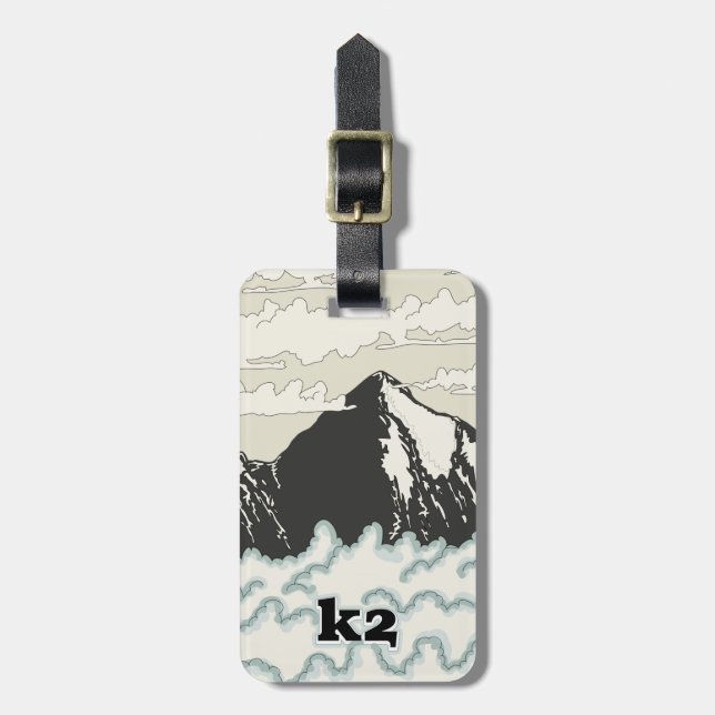 K2 Mountain Travel Poster Gepäckanhänger (Vorderseite vertikal)