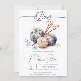 k2tog, Wintery-Graugarn, Brautparty Einladung