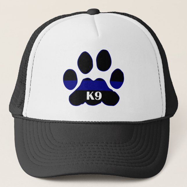 K9 Blue Line Truckerkappe (Vorderseite)