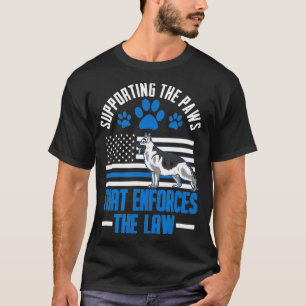 K9 Dünne blaue Linie Deutscher Schäferhund Polizei T-Shirt