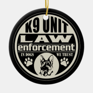K9-Einheit In Dogs We Trust Keramik Ornament
