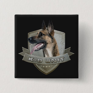 K9 Einheit - Malinois - belgischer Schäfer Button