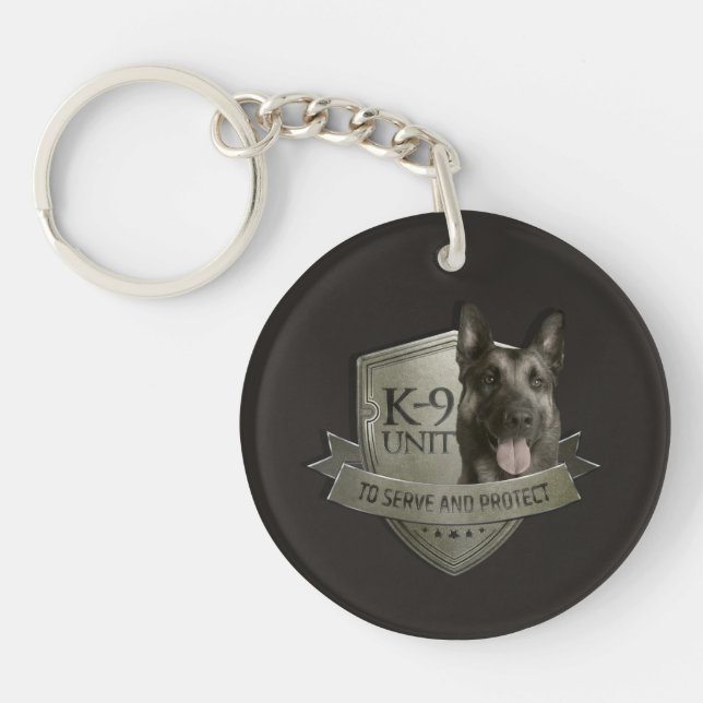 K9 Einheit - Malinois - belgischer Schäfer Schlüsselanhänger (Vorderseite)