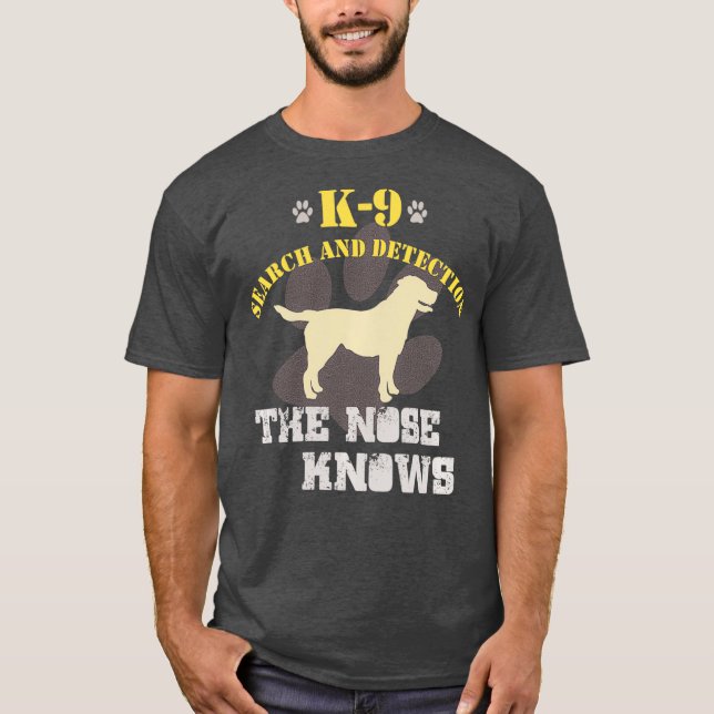 K9 Erkennungshund Labrador Retriever Sniffer Labra T-Shirt (Vorderseite)