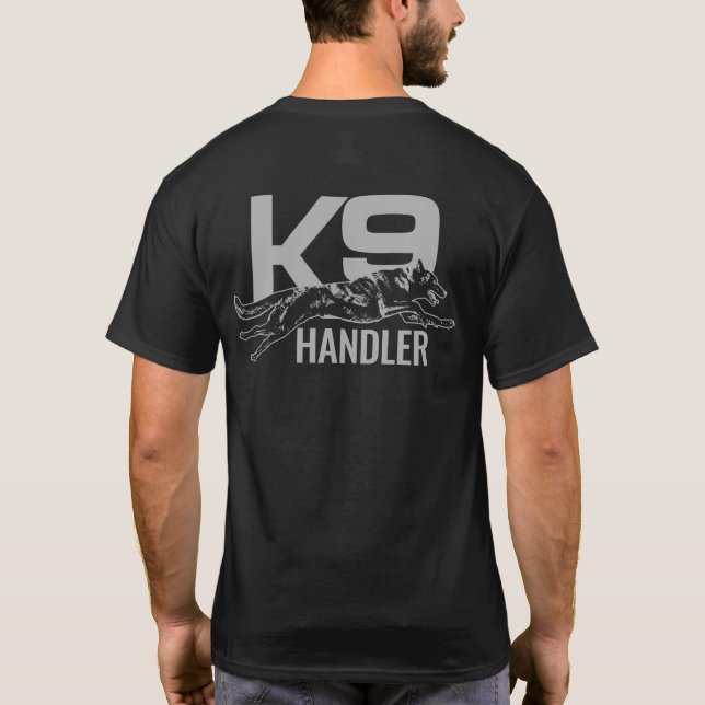 K9 Handler - Holländischer Schäferhund T-Shirt (Rückseite)