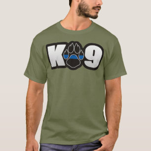 K9 Handler Polizeibeamte Sheriff Thin Blue Line T-Shirt