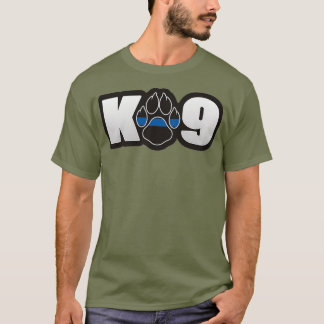 K9 Handler Polizeibeamte Sheriff Thin Blue Line T-Shirt