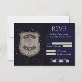 K9-Offizielle Antwortkarte RSVP Karte