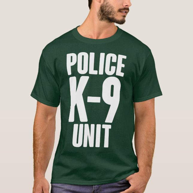 K9 Polizei Halloween Kostümpolizei Hundler T-Shirt (Vorderseite)