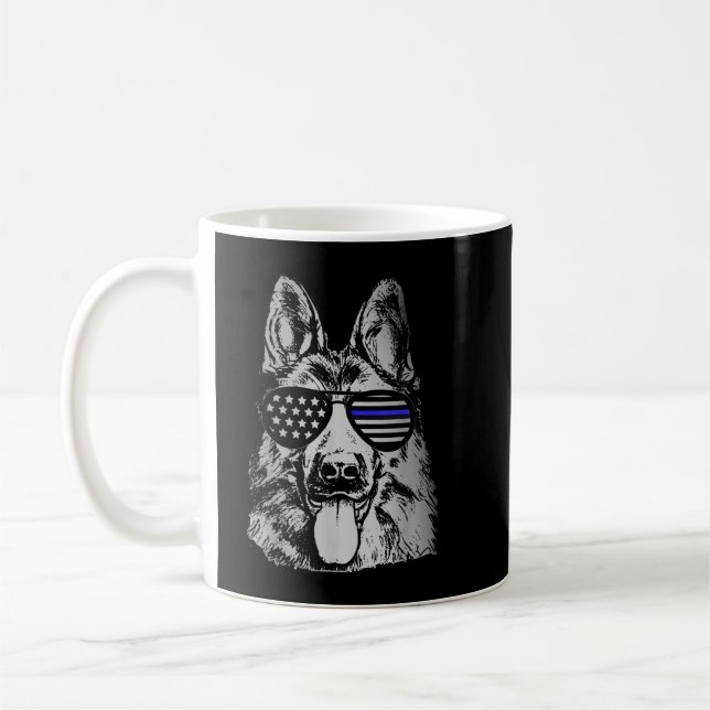 K9 Polizeibeamter Shirt Polizeipolizei Dog Thin Bl Kaffeetasse (Links)