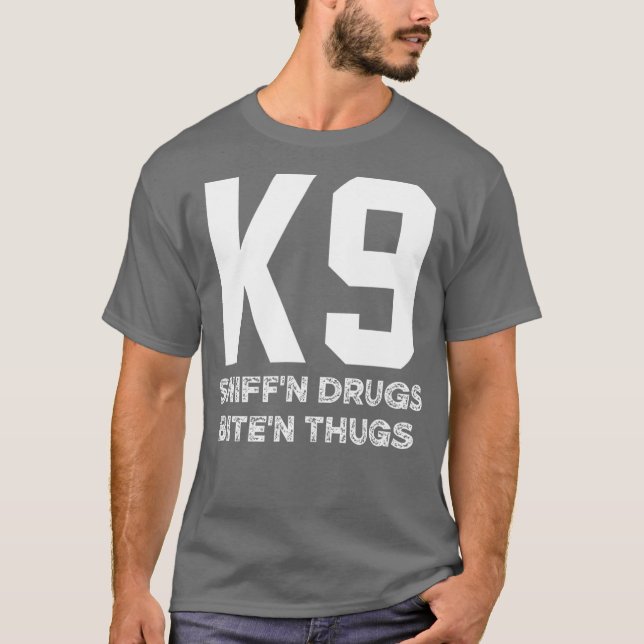 K9 Polizeihund Handler Malinois German Sheperd K9 T-Shirt (Vorderseite)