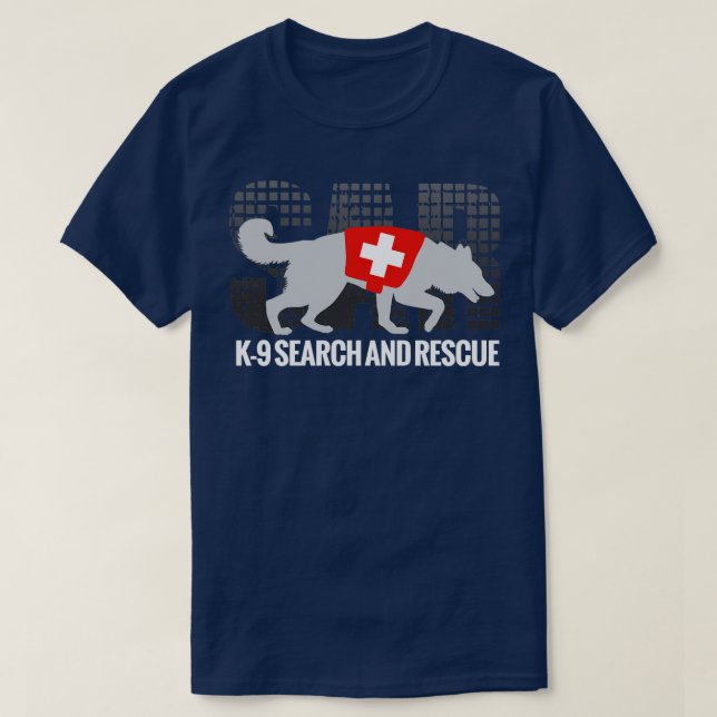 K9 SAR für Such- und Rettungsdienste (9) T-Shirt (Design vorne)
