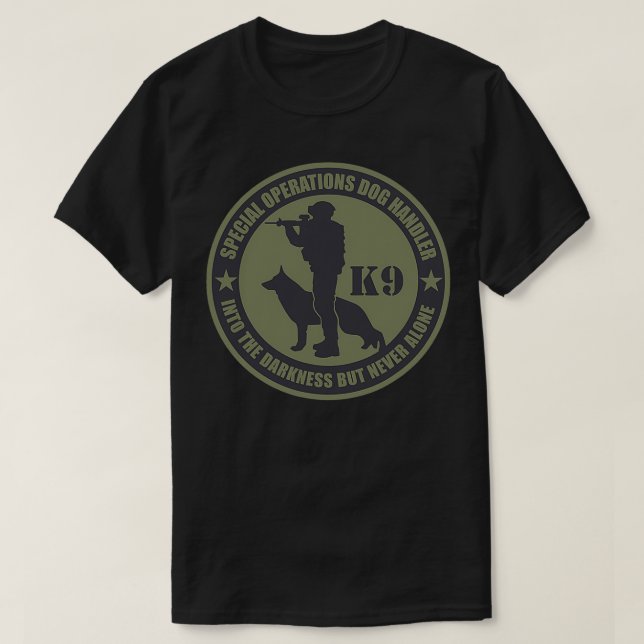 K9 Spezialbetrieb Dog Handler Untergruppe 1 T-Shirt (Design vorne)