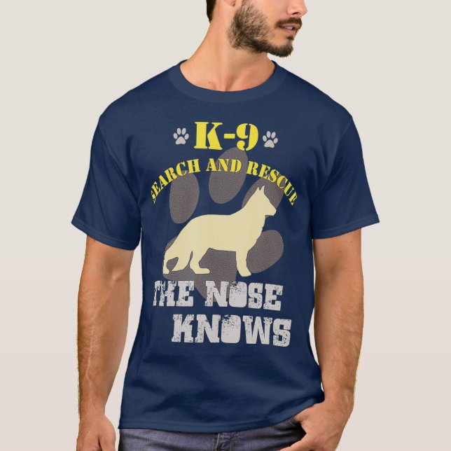 K9 Suche und    RettungGerman Shepherd Dog GSD T-Shirt (Vorderseite)
