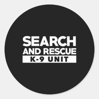 K9 Thin Orange Line Search Rescue Sar K-9 Team Runder Aufkleber