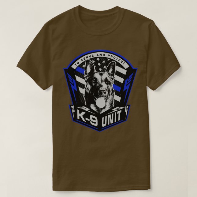 K9 Unit Malinois Belgischer Hirte Mechelaar T-Shirt (Design vorne)