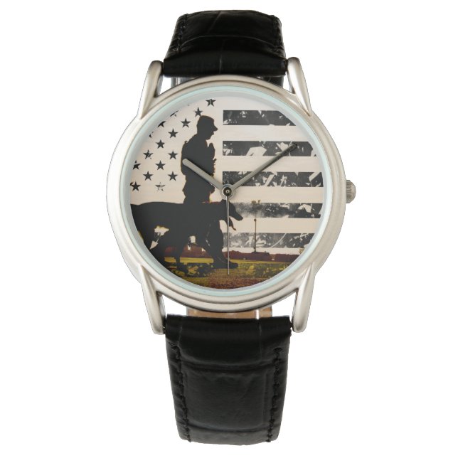 K-9 Arbeitsdog Handler Armbanduhr (Vorderseite)