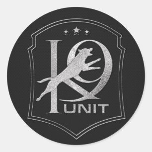 K-9 Einheit - Polizei-Hund - Malinois Runder Aufkleber