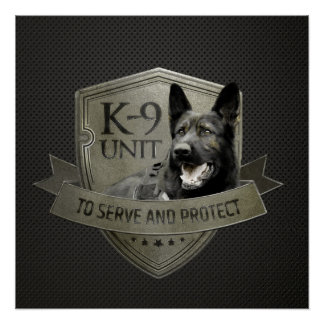 K-9-Einheit - Polizeieinheit - Deutscher Schäferhu Poster