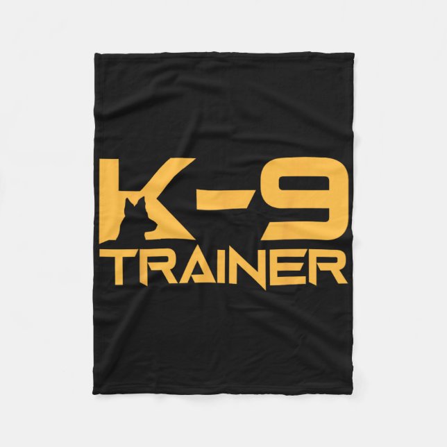 K-9 K9 Dog Handler Trainer Polizeischutz Hallowage Fleecedecke (Vorderseite)