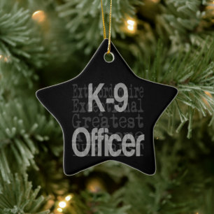 K-9-Offizier Extraordinaire Keramik Ornament