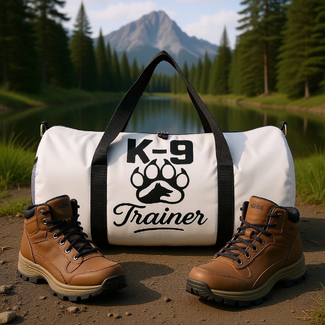K-9-Trainer-Hund Welpe Weiß Duffle Bag (Von Creator hochgeladen)