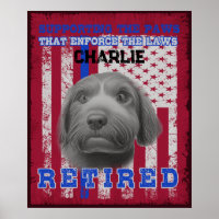 K-9 Veteran Working Spanish Water Dog Personalisie