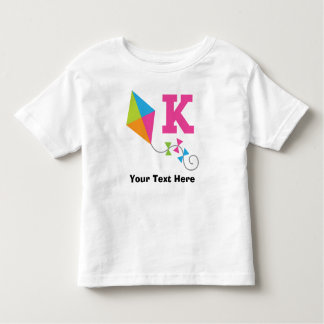 K-Alphabet-Buchstabe personalisiert Kleinkind T-shirt