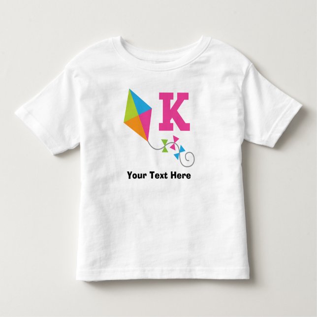 K-Alphabet-Buchstabe personalisiert Kleinkind T-shirt (Vorderseite)