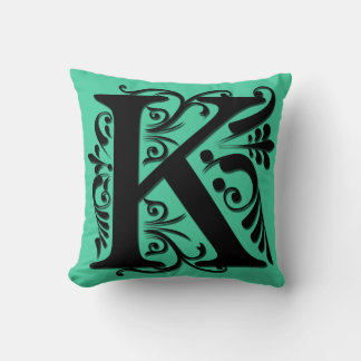 K Anfangsbuchstabe Monogramm - Kissen